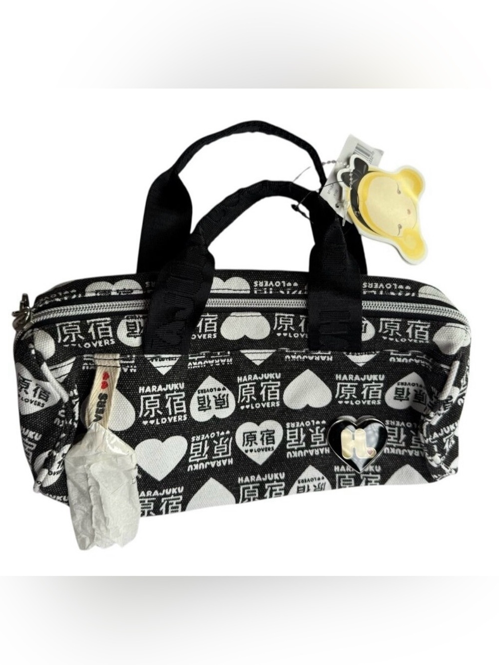 Harajuku Lovers Black & White Mini Duffel Bag